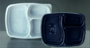 3 Compartment Meal Tray with Lid