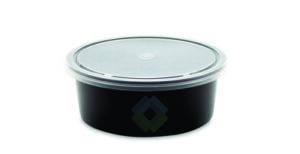 300 Flat Food Containers Round Plastic Cups