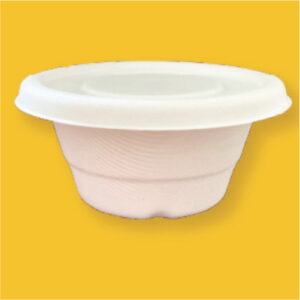 340 ml 12 Lid Takeaway Containers Ecofriendly Bagasse Cups