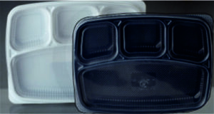 4 Compartment Meal Tray with Lid