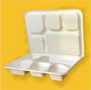 5 CP MEAL TRAY(Lid Available) Ecofriendly Bagasse
