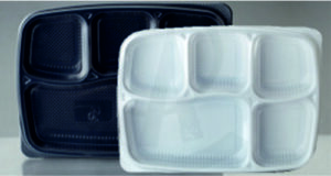 5 Compartment Meal Tray with Lid