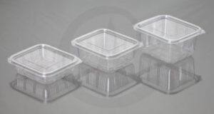250/375/500 ml PET Bakery Hinged Box-RIB Hinged Container